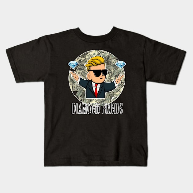 Diamond Hands Kids T-Shirt by DazzlingApparel